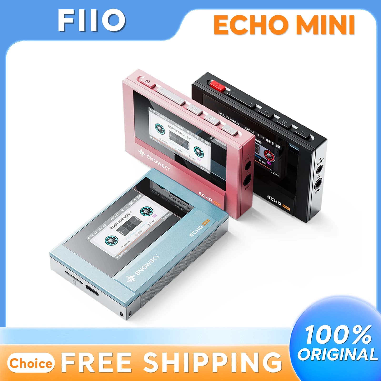 Wire Snowsky Echo Mini MP3 Wireless Bluetooth 8GB Walkman Portable Retro Support Custom Music Gift DSD