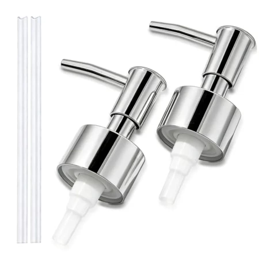 Confezione da 2 pompe di ricambio per dispenser di sapone, testine universali per pompe di lozione e sapone per collo di bottiglia standard 28/400, compatibili con finiture da 26 mm