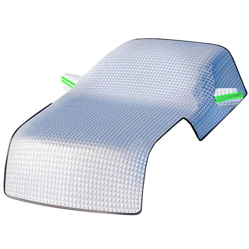 Copertura per auto da neve Mezza copertura per auto estesa antigelo Parasole Parabrezza Cappuccio Protezione per tutte le stagioni Finestra in tessuto per auto portatile Sole