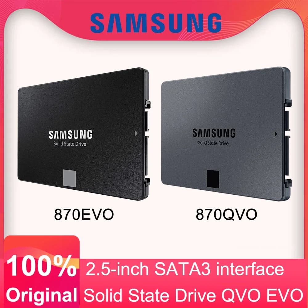 SAMSUNG SSD 870 QVO 500GB 250GB EVO 1TB 2TB 4T 8TB 2.5 ''SATA Unità a stato solido interna USB 3.0 per laptop o desktop