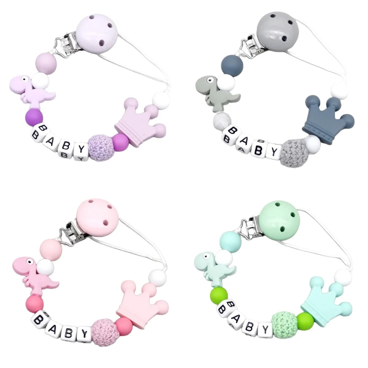 Fiore Silicone Bambino Ciuccio Clip Catena BPA Libero Dentizione Giocattolo Neonato Manichino Tettarelle da biberon Clip Succhietto Ciondolo per Neonati