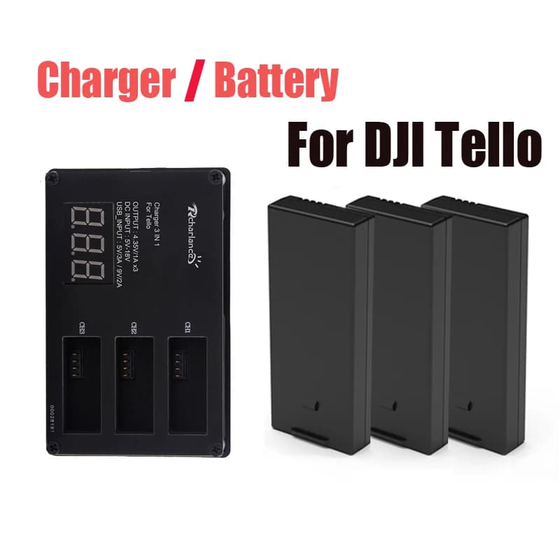 Batteria originale DJI Tello/Caricabatteria Drone Tello Ricarica per accessori batteria di volo Dji Hub Tello