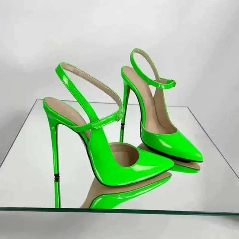 New European and American fashion tip, thin, high heel, low point, sandals with single shoe, big size 34-46