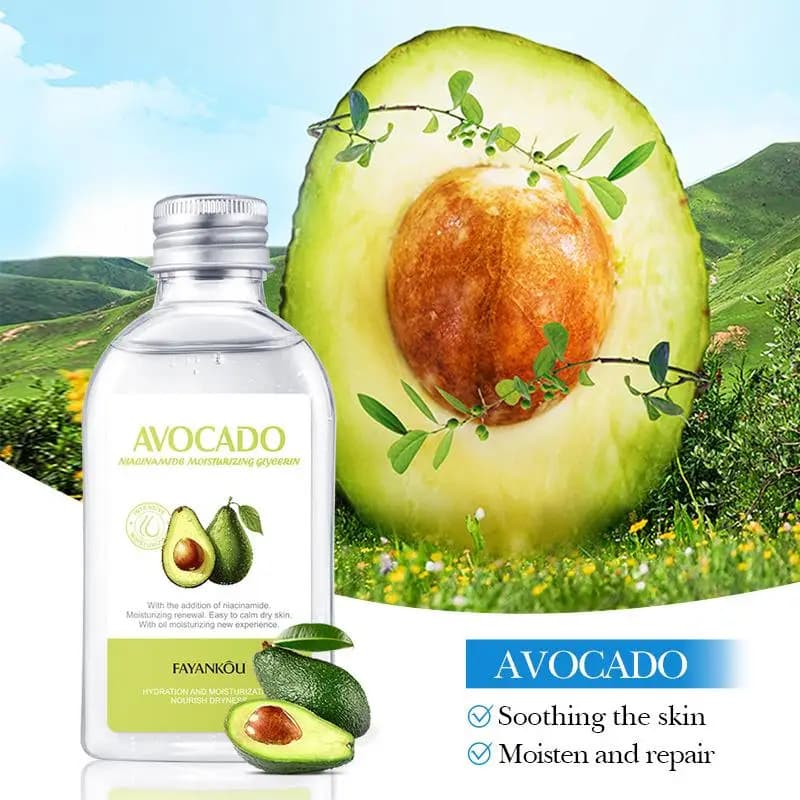 Hydrating cream 120ml with Glycerin, Avocado and Niacinamide to relieve dryness and illuminate skin tone
