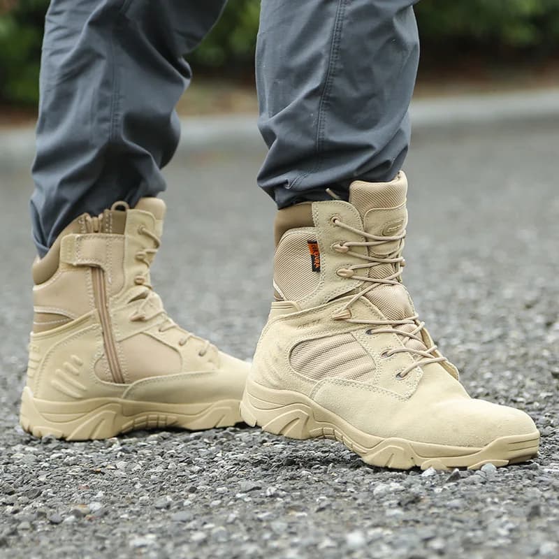 Scarpe tattiche da esterno Stivali da deserto Uomo Donna Tomaia media Fan militare Stivali da allenamento Delta delle forze speciali Scarpe da lavoro da trekking in PU