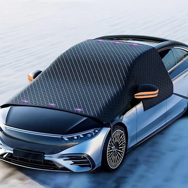 Heavy Duty Magnetic Car Windshield Snow Cover Thick Aluminum Foil Waterproof Frost Guard Oxford Cloth Sun Shade for Auto