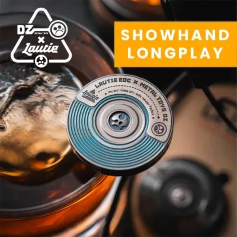 Prevendita LAUTIE X DZ Co-Branded Showhand-Longplay Pocket Haptic Coin Fidget Toy Hand Spinner