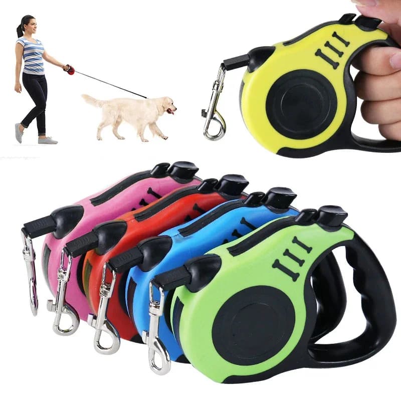Guinzaglio per animali domestici lungo e resistente da 5 m per cani Gatti Guinzaglio da passeggio per cani di grossa taglia retrattile in nylon durevole Guinzaglio per cani estensibile automatico