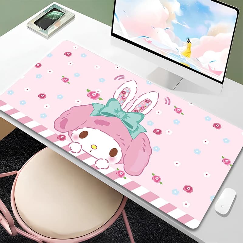 Tappetino per Mouse da Gaming XXL My Melody, Accessori per Computer, Tappetino da Scrivania per Tastiera PC, Progettato Specificamente per Mousepad da Ufficio e Laptop