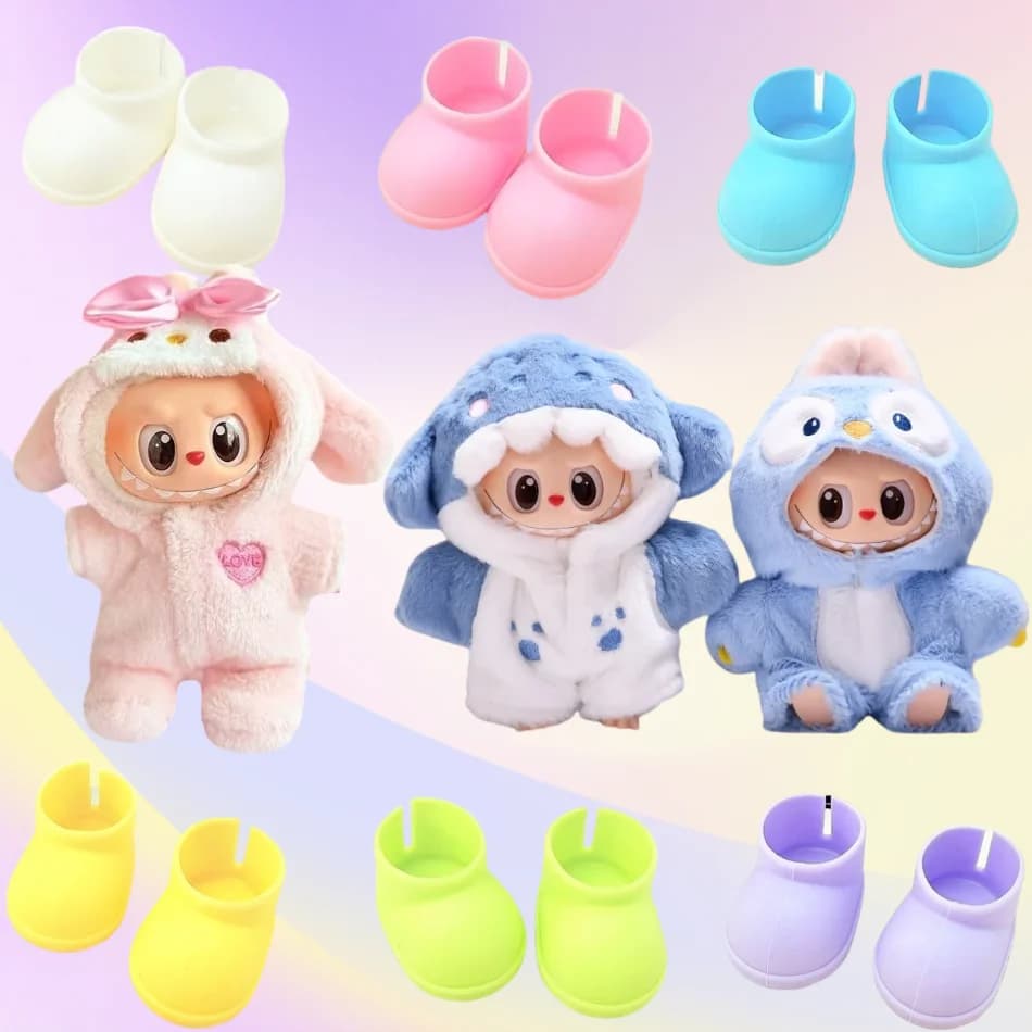 Vestiti per Labubu 17 cm II Idol Dolls Seduta Festa Il Mostro Outfit Accessori Abbigliamento Regalo per bambini Simpatico pinguino Tuta per bambini