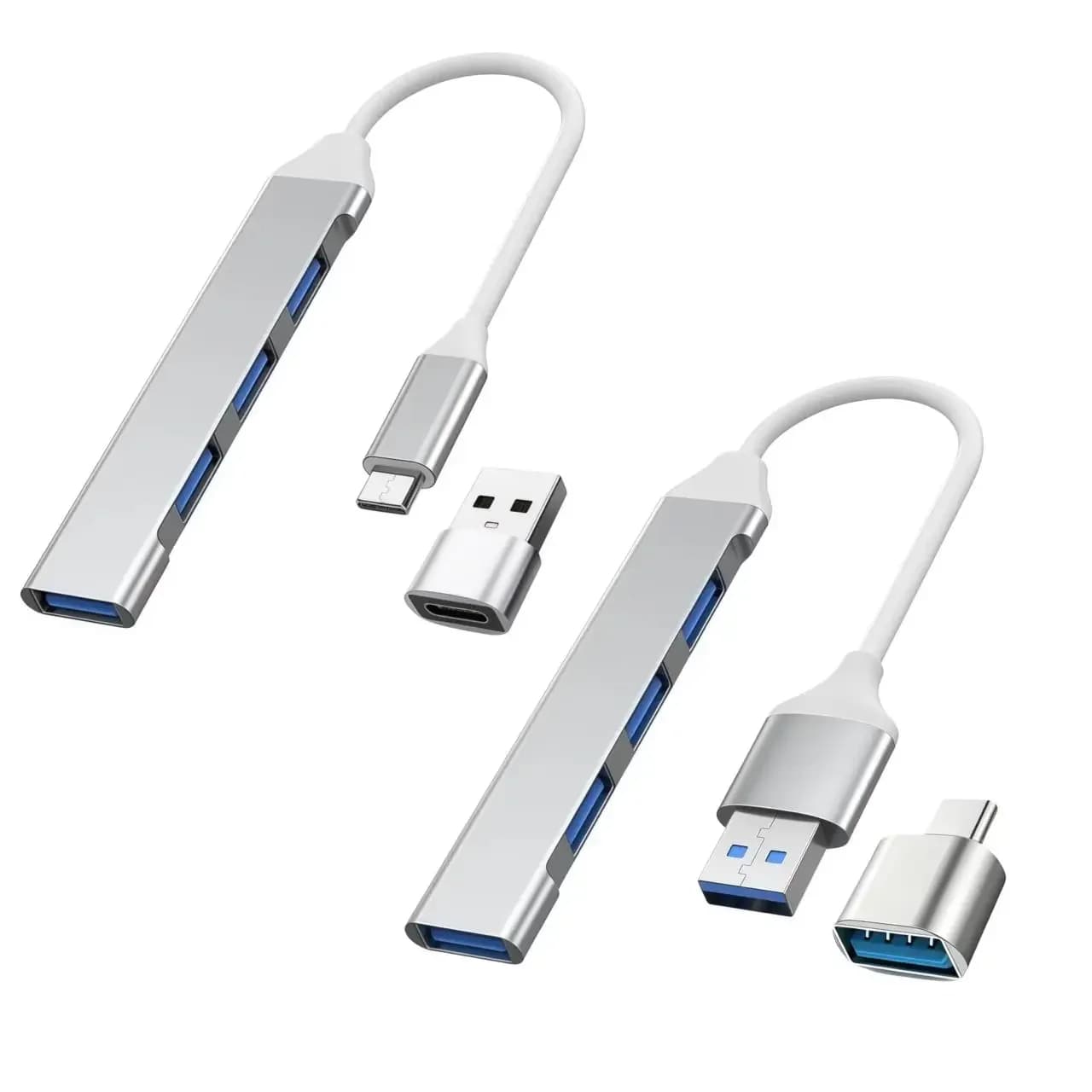 Hub USB 4 Porte All-in-One, Adattatore Docking Station Type-C OTG per PC Xiaomi Huawei MacBook