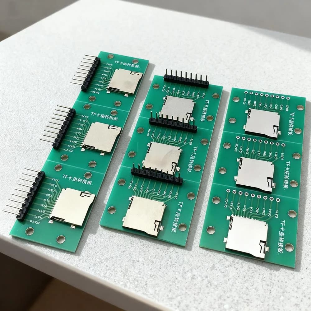 15 pz. Scheda Adattatore Porta Schede TF 9 Pin, Porta Schede T-Flash SD Auto-Elastico, Modulo Scheda di Test Trasferimento PCB SD