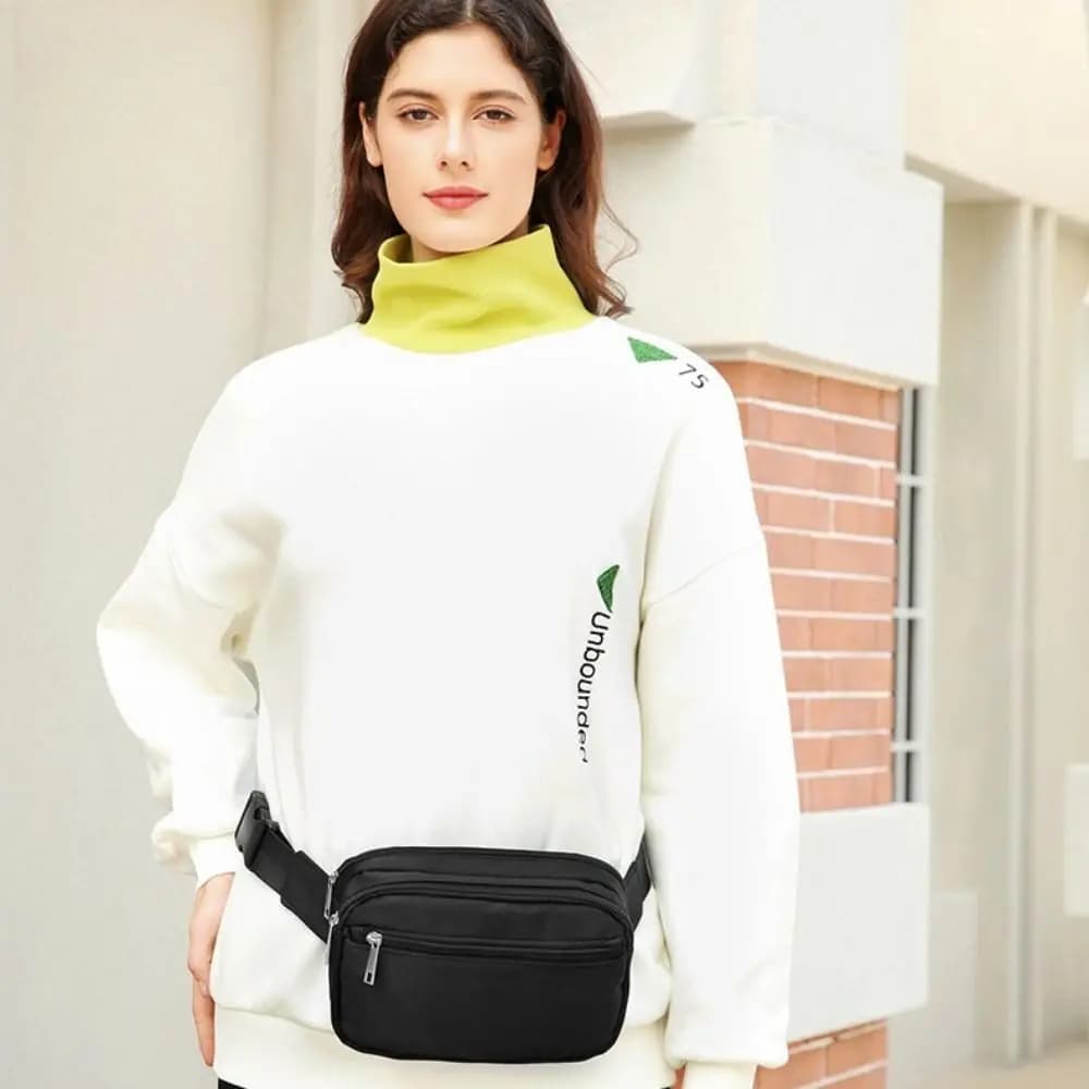 Borsa a tracolla multifunzionale in tessuto Oxford, alla moda ed elegante, marsupio casual regolabile da donna per corsa