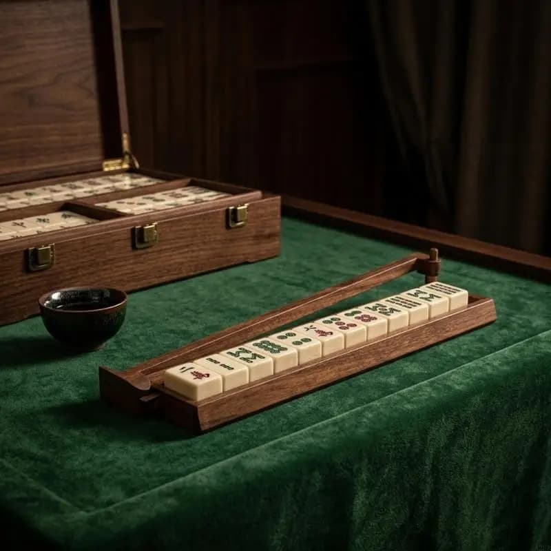 ABS Mahjong Ruler 17.5Inch 4PCS Set Push Rod Included For Effortless Play And Portability A2UB