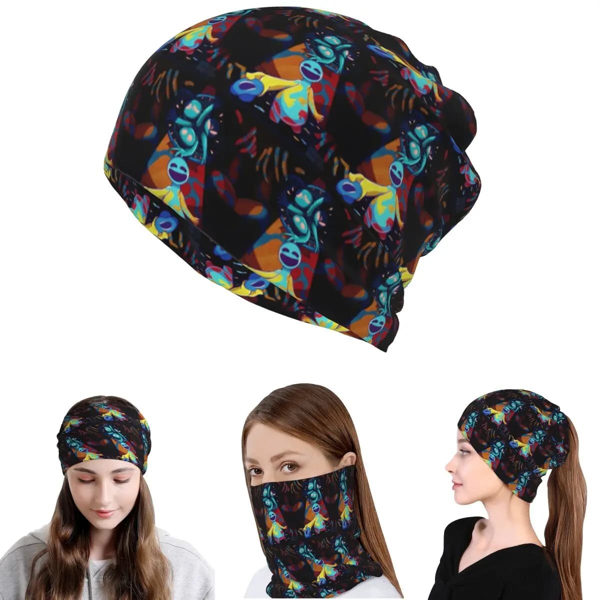 Doey Doughman Horror Pianosaurus Bandana Scaldacollo Maschera Sciarpa Calda Balaclava Berretto per Uomini Donne Adulti Tutte le Stagioni