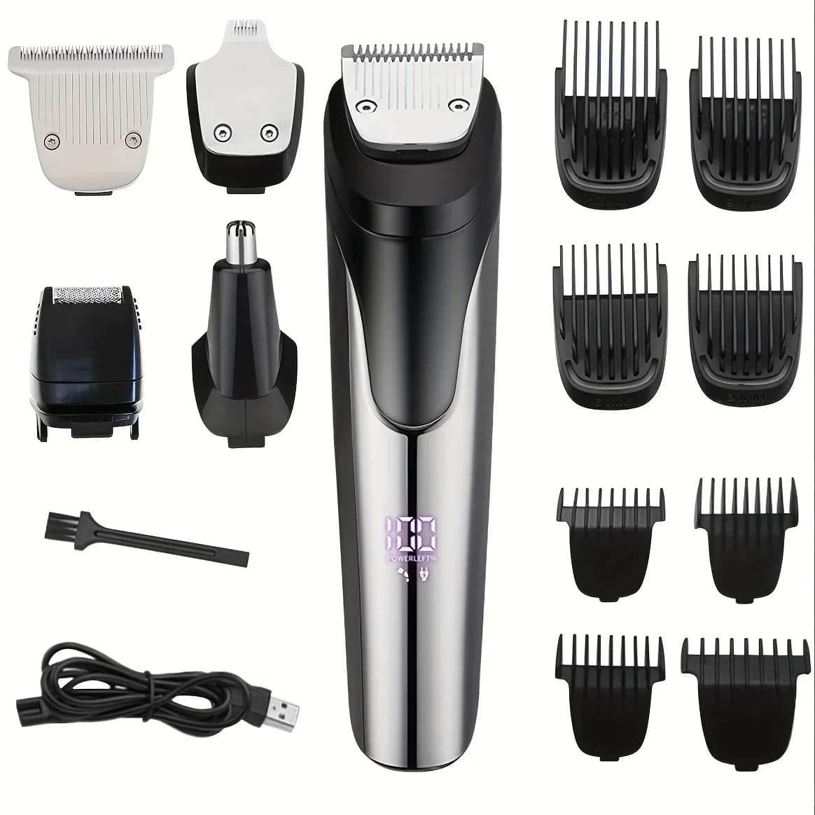 Beard Trimmer For Men, All-in-One Men's Hair Clipper Hair Trimmer, Mustache Body Nose Ear Facial Cutting Shaver