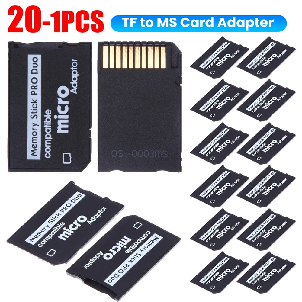 Adattatore per scheda mini Memory Stick da TF a MS Adattatore per lettore di schede Plug and Play Parti di ricambio Accessori per Pro Duo