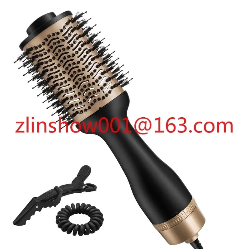 Professional electric heated sanding comb brush to dry curly hair Styling brush for hair dryer 3 in 1