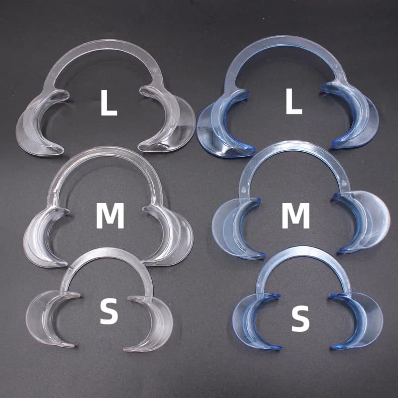 5 pcs C form plastic dental lip cheek retractors mouth open orthodontic instruments dental products oral tool clean teeth whitening