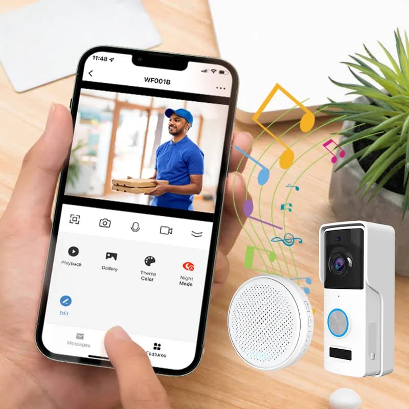 Tuya campanello telecamera Wifi campanello senza fili esterno impermeabile videocitofono porta digitale Peepholes campanello per porta Smart Home