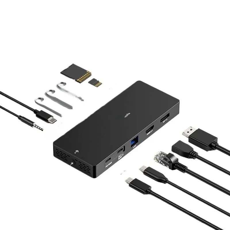 Docking Station Desktop 8K, Convertitore HDMI, Porta DP 120/144Hz, Porta di Rete, Splitter USB3.2
