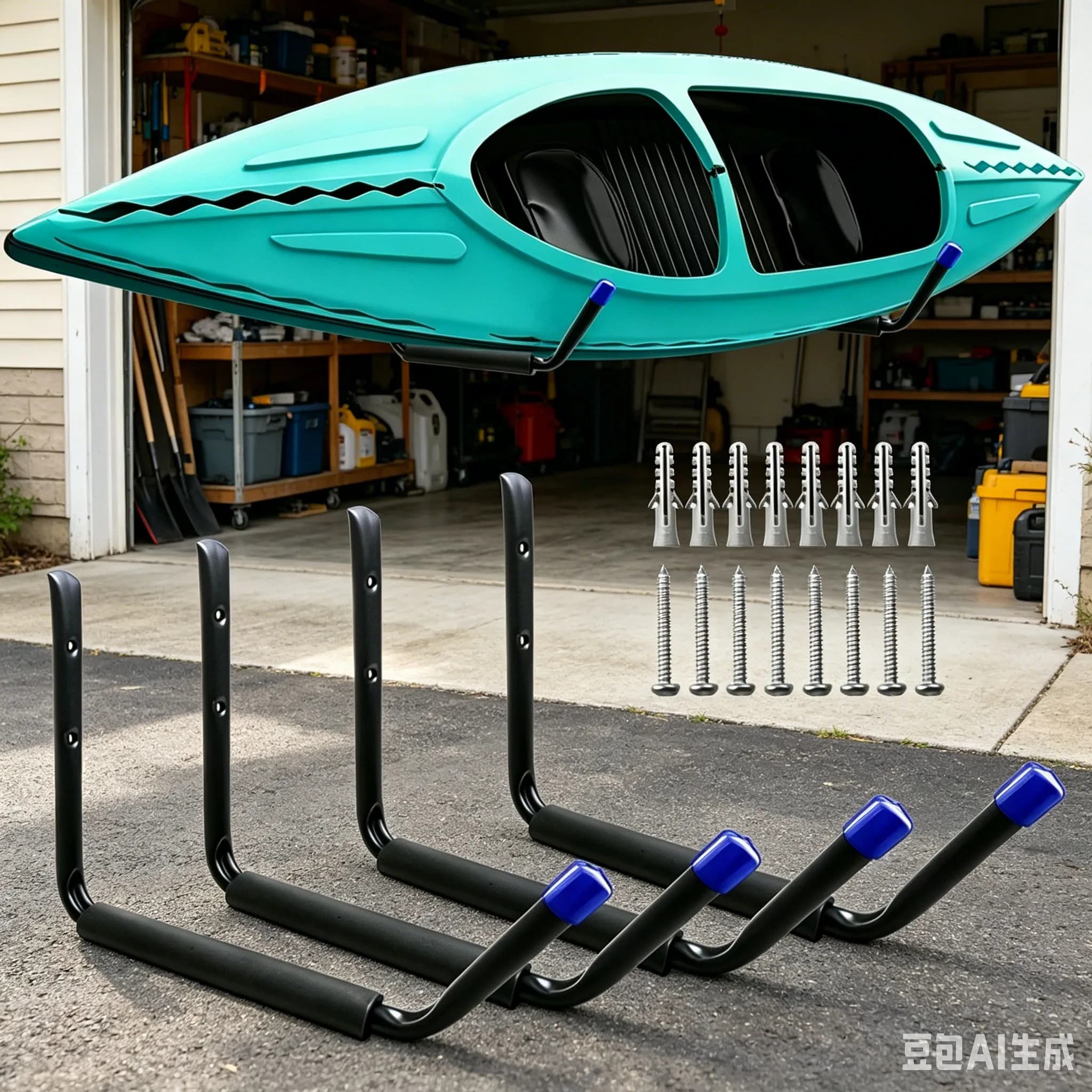 FOR Kayak Storage Hooks Rack Bearing 45 Kg Wall Mounted Display Hanger Organizer For Home Indoor Canoe Paddle Board Surfboard