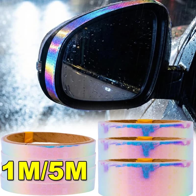 Adesivi Riflettenti per Auto, Decalcomanie Colorate Laser per Paraurti, Casco Moto, Specchietto Retrovisore Auto