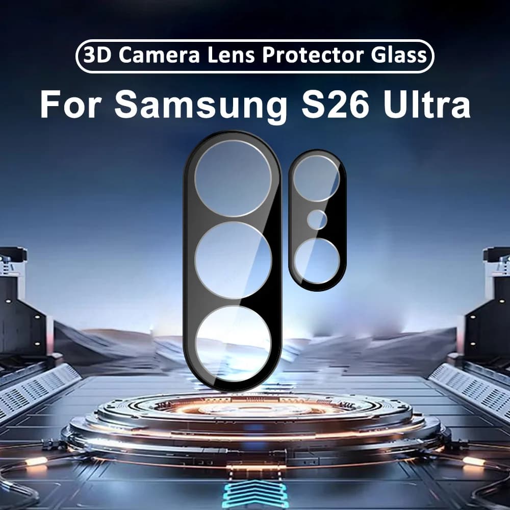 Pellicola Protettiva per Fotocamera in Vetro Temperato 3D per Samsung Galaxy S26 Ultra 5G, S26 Plus, S26+, S26Ultra