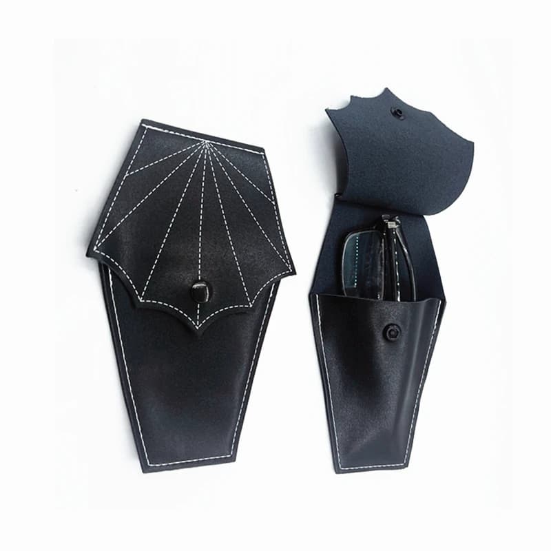 Custodia per occhiali gotica con bara gotica Accessori gotici Porta occhiali Porta occhiali da sole Porta occhiali da sole con pipistrello strega Custodia gotica