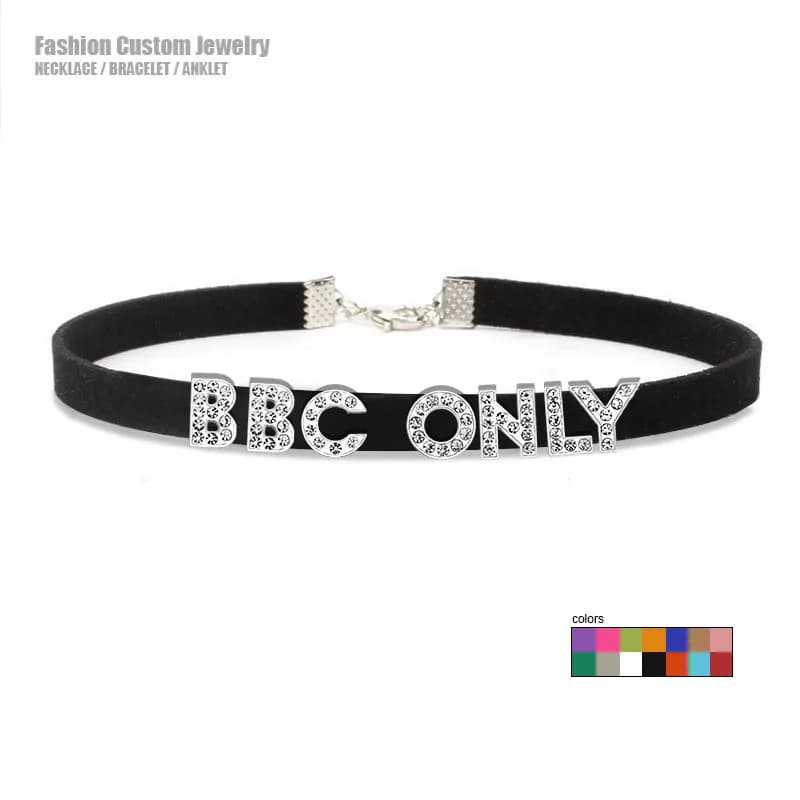Unique Exclusive Customized Letters Choker Necklace for Women Lovers Suggestive Goth Chocker Collar Adult Game Custom Jewelry