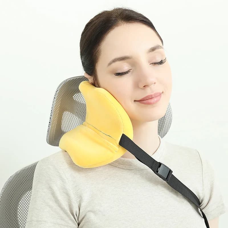Cuscino da Viaggio in Memory Foam per Aereo, Ufficio, Studenti e Sonno, Posizionatore per Aereo