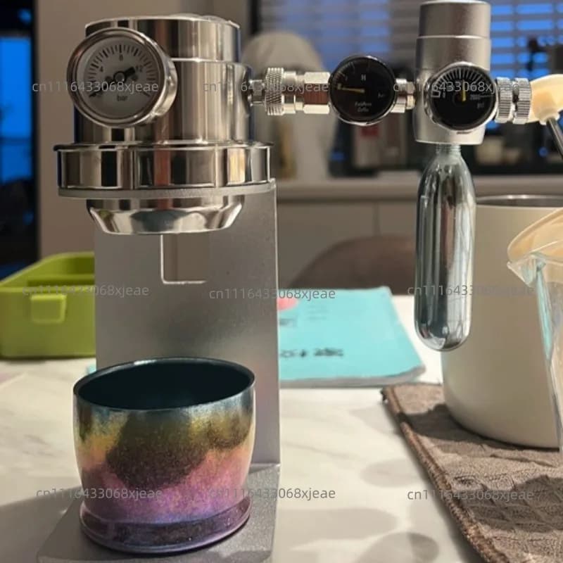 Household small portable espresso machine, handle, pressure extraction, pneumatic coffee machine