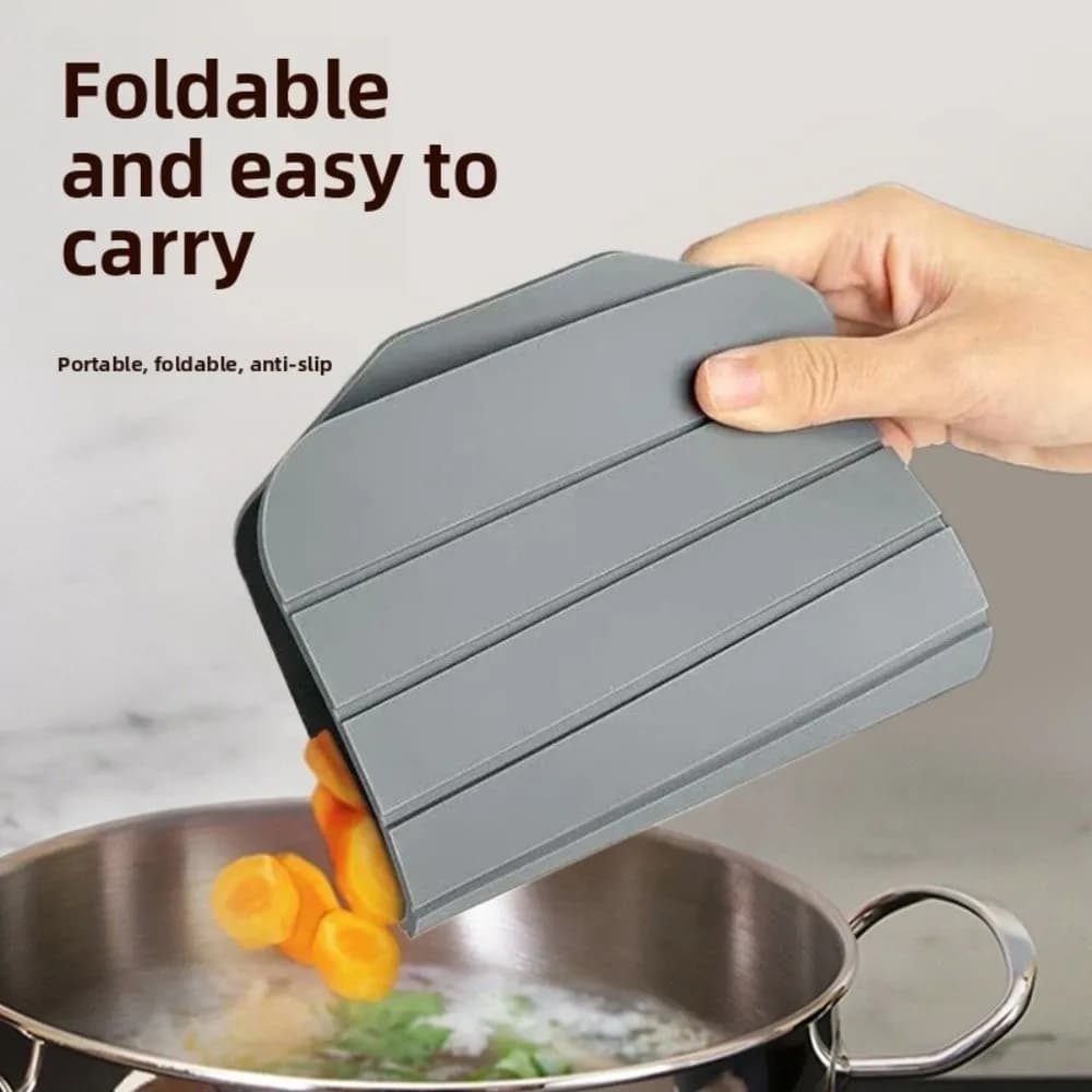 Tagliere Pieghevole Antiaderente con Impugnatura Antiscivolo in Silicone, Flessibile e Portatile per Cucina