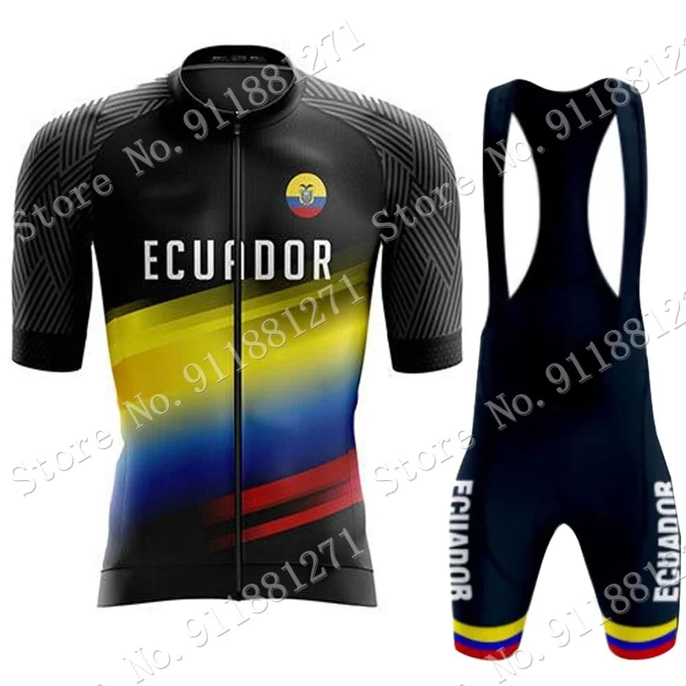 Cycling jersey Ecuador 2024 Men's Cycling Clothing Men's Bike Shirts Summer Road Bike Jumpsuit Cycling Shorts MTB Maillot Culote Ropa