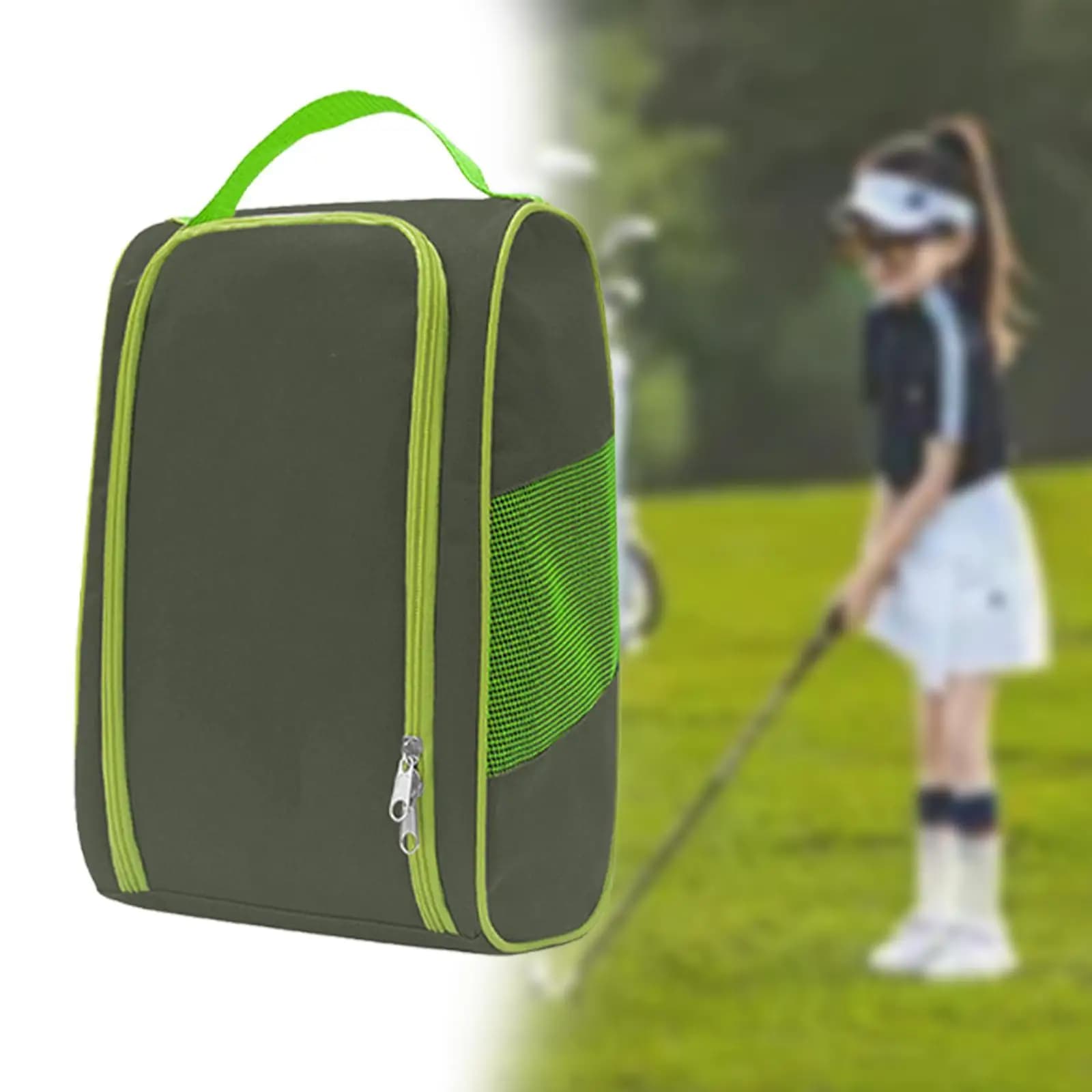 Golf Shoes Bag Pouch Supplies Lightweight Organizer Multipurpose Zipper Shoe Carrier for Running Camping Track and Field Gym