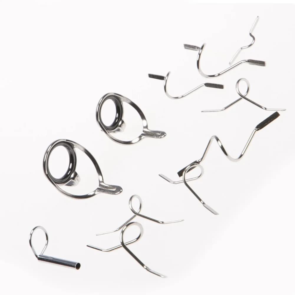 11 pcs/box Fishing rod Moscow Eye Guide Set Ring Guide Toe Hook Rod Kit Fishing Equipment Iscas Tools Fishing Accessories