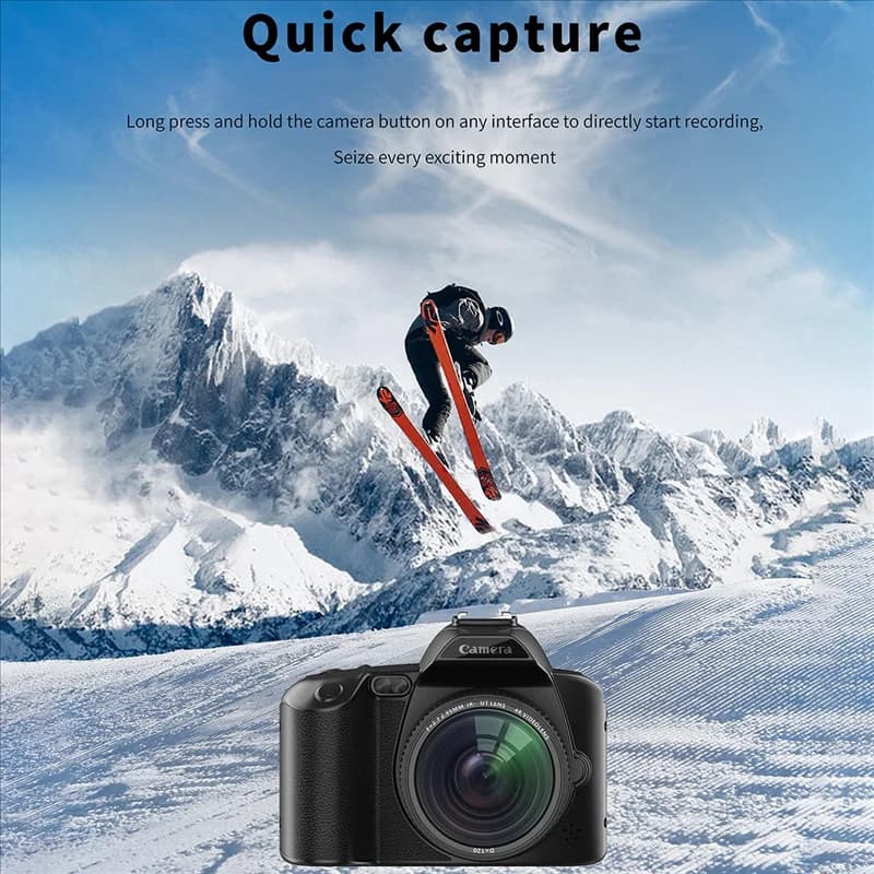 ESTR! Digital Camera for Photography 4K WIFI Web Cam Vlog Vintage Video Camera 64 MP Zoom Camera for Blog A