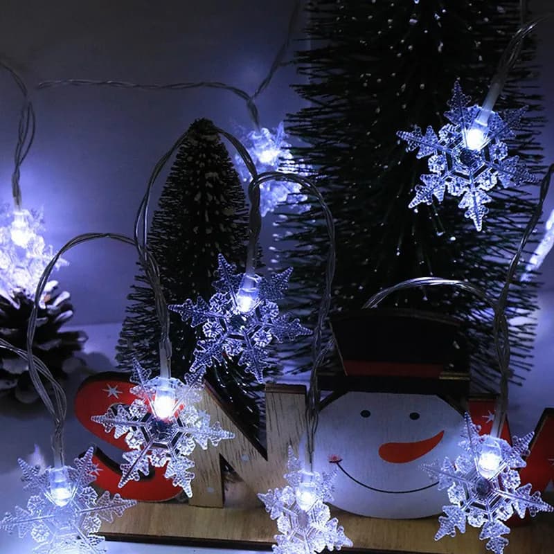 2025 New Solar String Lights For Garden Big Snowflake Outdoor Waterproof Hanging Light Patio Lamp Party Courtyard Decor 924