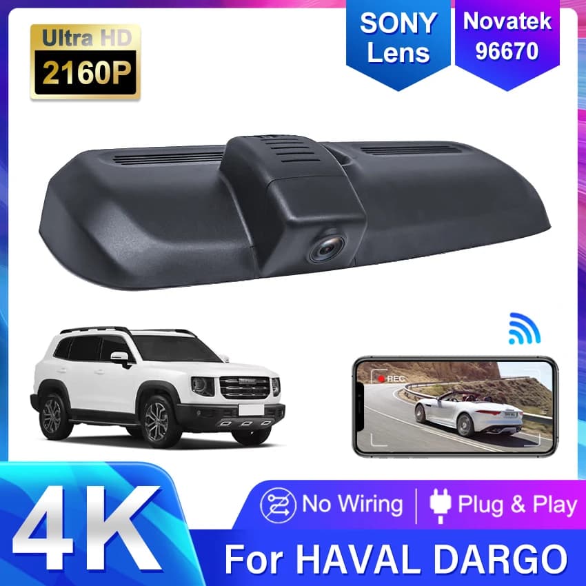 For Haval Dargo 2021 2022 2023 4K Dash Cam for Car Camera Recorder Dashcam WIFI Car Dvr Recording USB Port Devices Accessories