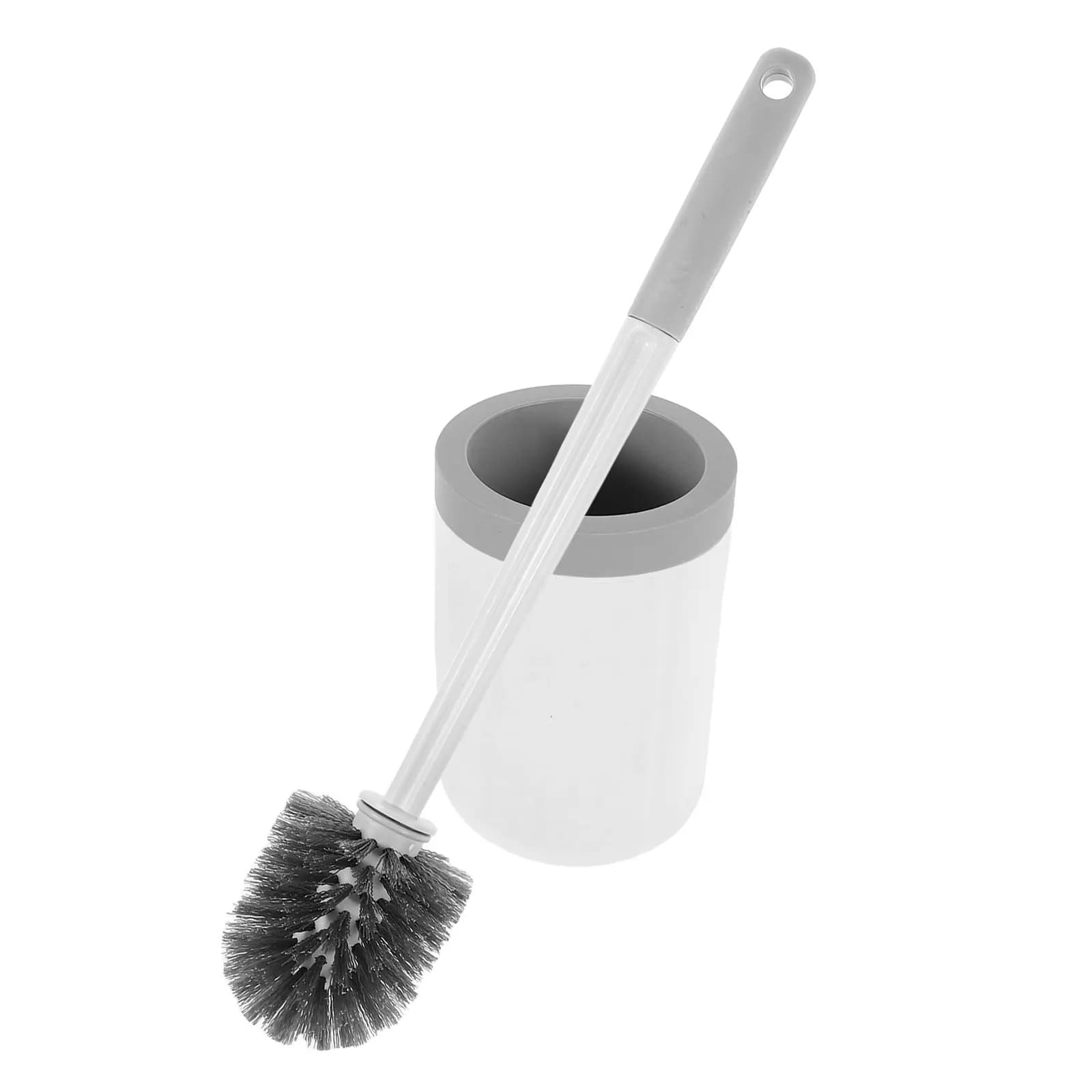 Scopino per WC da Parete con Manico Lungo, Set per Pulizia Bagno con Supporto per Casa, Ufficio, Hotel