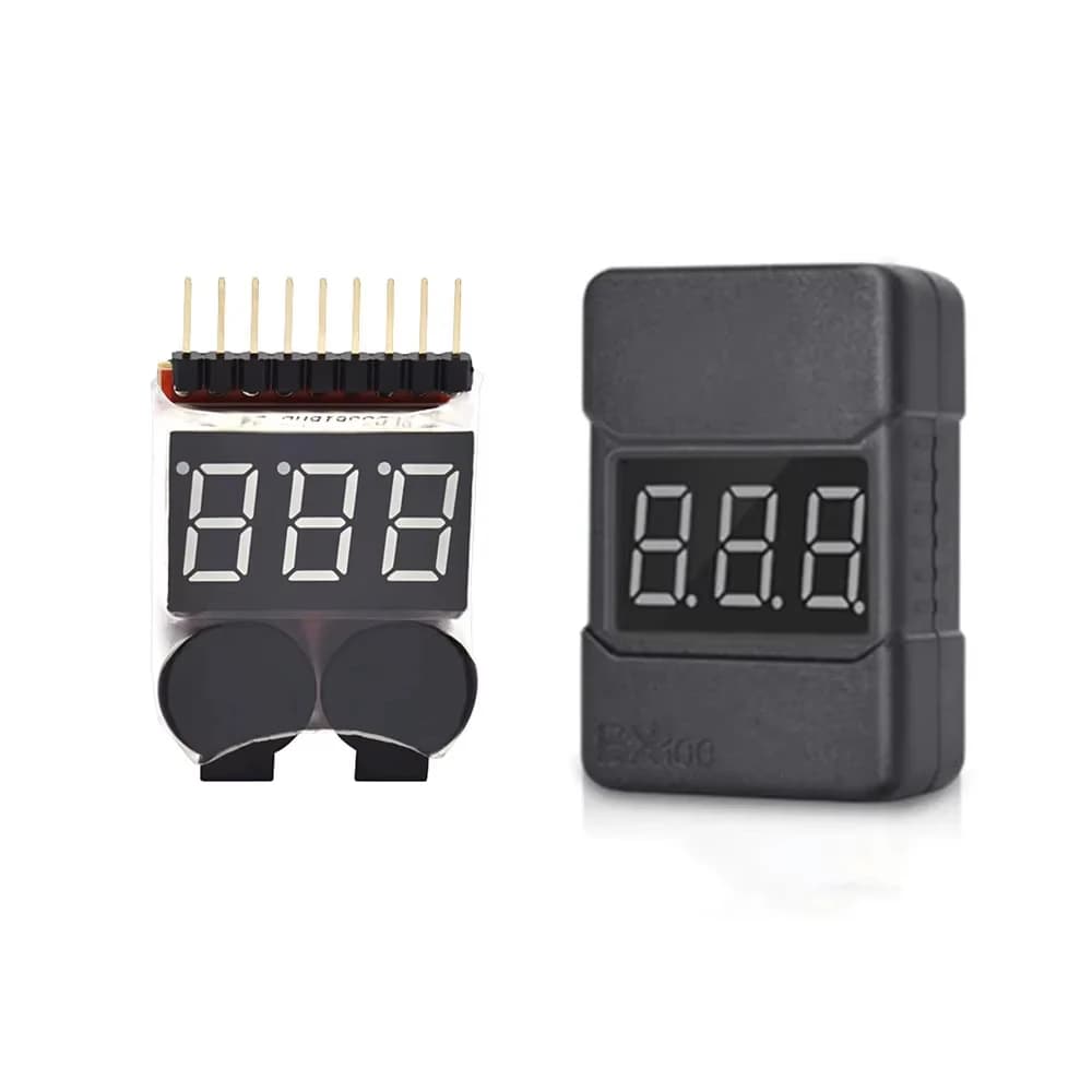 BX100 1-8S Lipo Battery Voltage Indicator Tester Low Voltage Cicaline Alarm 3.7V 7.4V for RC FPV Racing Drone RC Auto DIY Parts