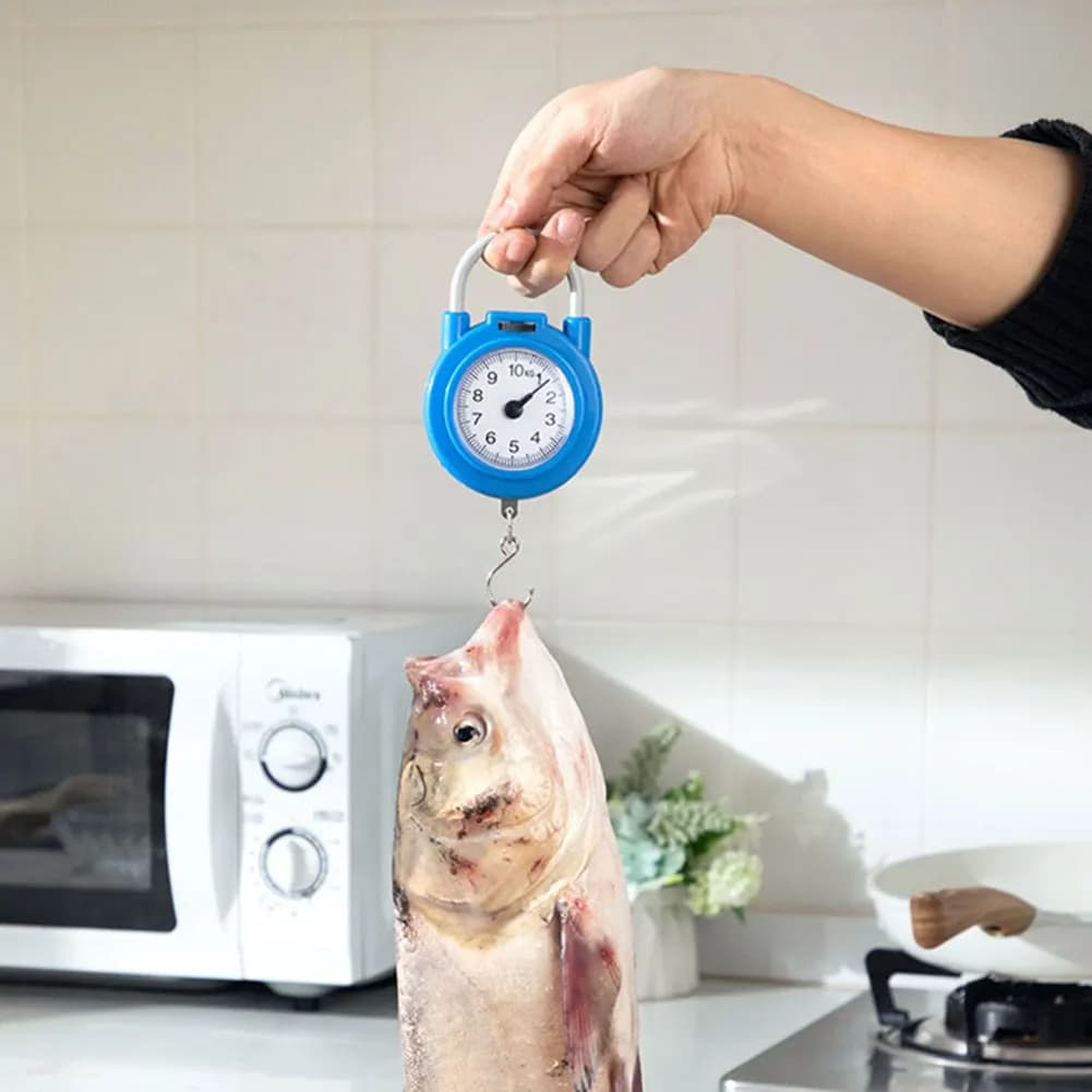 Bilancia Digitale Elettronica a Gancio da 10KG, Bilancia Portatile per Pesca e Bagagli, Strumento per Pesare all'Aperto