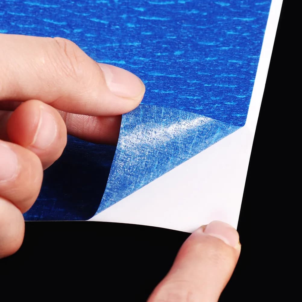 12 Fogli di Nastro Adesivo Blu per Stampa 3D, Adesivo Premium per Alte Temperature, Facile da Applicare e Rimuovere, Forte Adesione