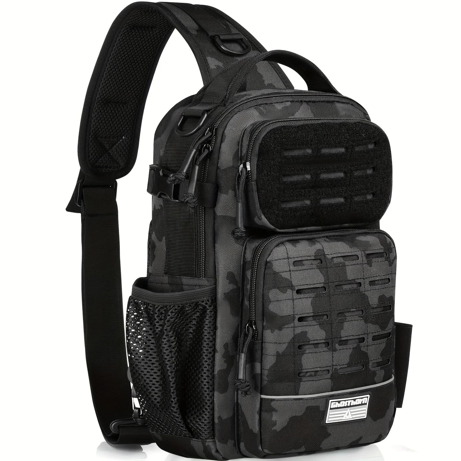 Fishing Backpack Tackle Sling Bag -Lightweight Sling Tackle Storage Bag- Fishing Backpack with Rod Holder gifts