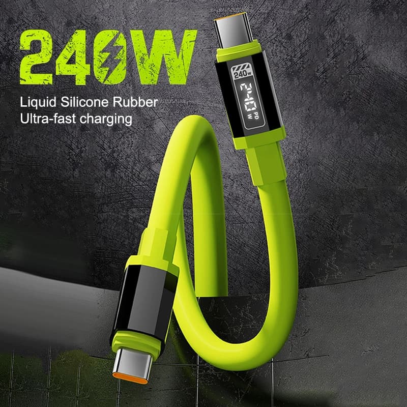 Cavo di ricarica super veloce da USB-C a USB-C da 240W, caricatore universale ad alta potenza, cavo USB 6A, cavo USB-C
