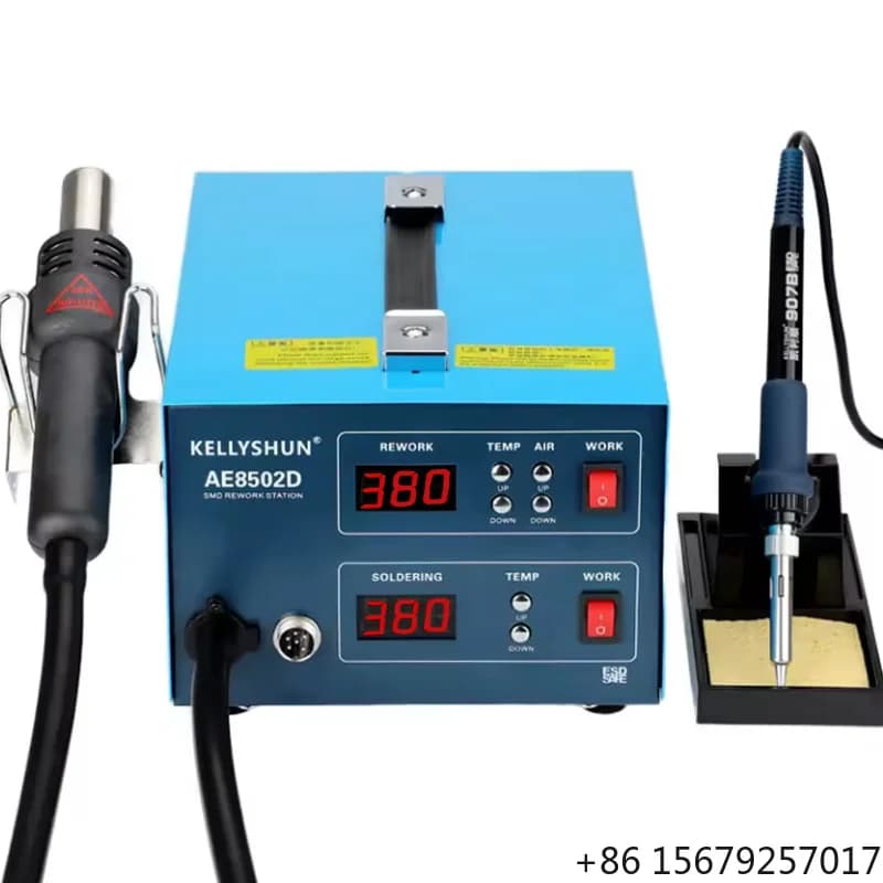 KELLYSHUN AE8502D Heat Gun Soldering Iron 2 in 1 Digital Soldering Station 700W Hot Air Gun Desoldering Station