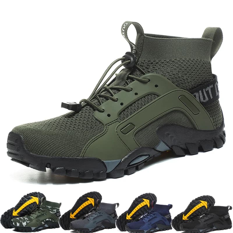 Scarpe da acqua a monte alte a piedi nudi Stivali da trekking da montagna Scarpe da ginnastica da trekking antiscivolo Scarpe da acqua resistenti all'usura per esterni