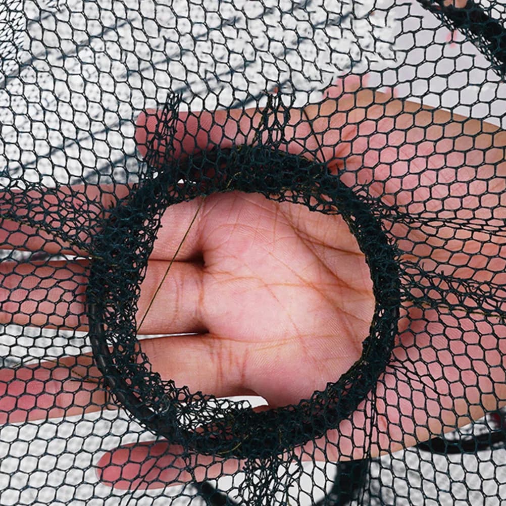 Foldable Nylon Crab Catcher Portable Outdoor Fishing Trap Reusable Shrimp Lobster Net for Camping Fishing Trips