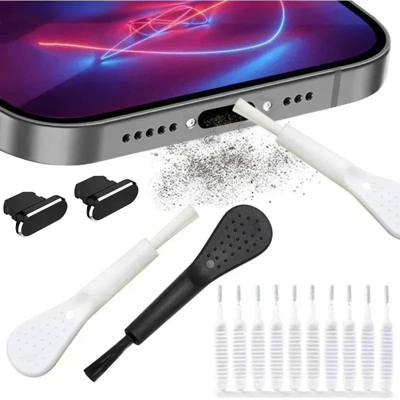 Kit di Pulizia per Porte di Ricarica di Telefoni Cellulari e Tastiere di Computer, Adatto per iPhone 14 e Interfaccia Type-C