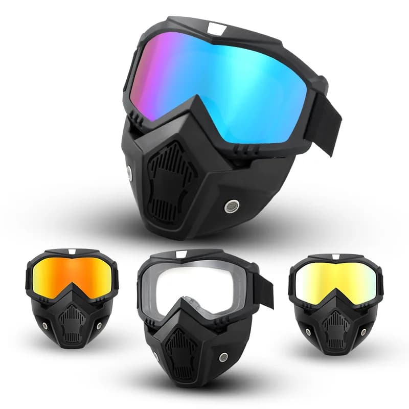 Harley off-road motorcycle goggles with face shield, riding helmet ski retro glasses, motorcycle windproof goggles